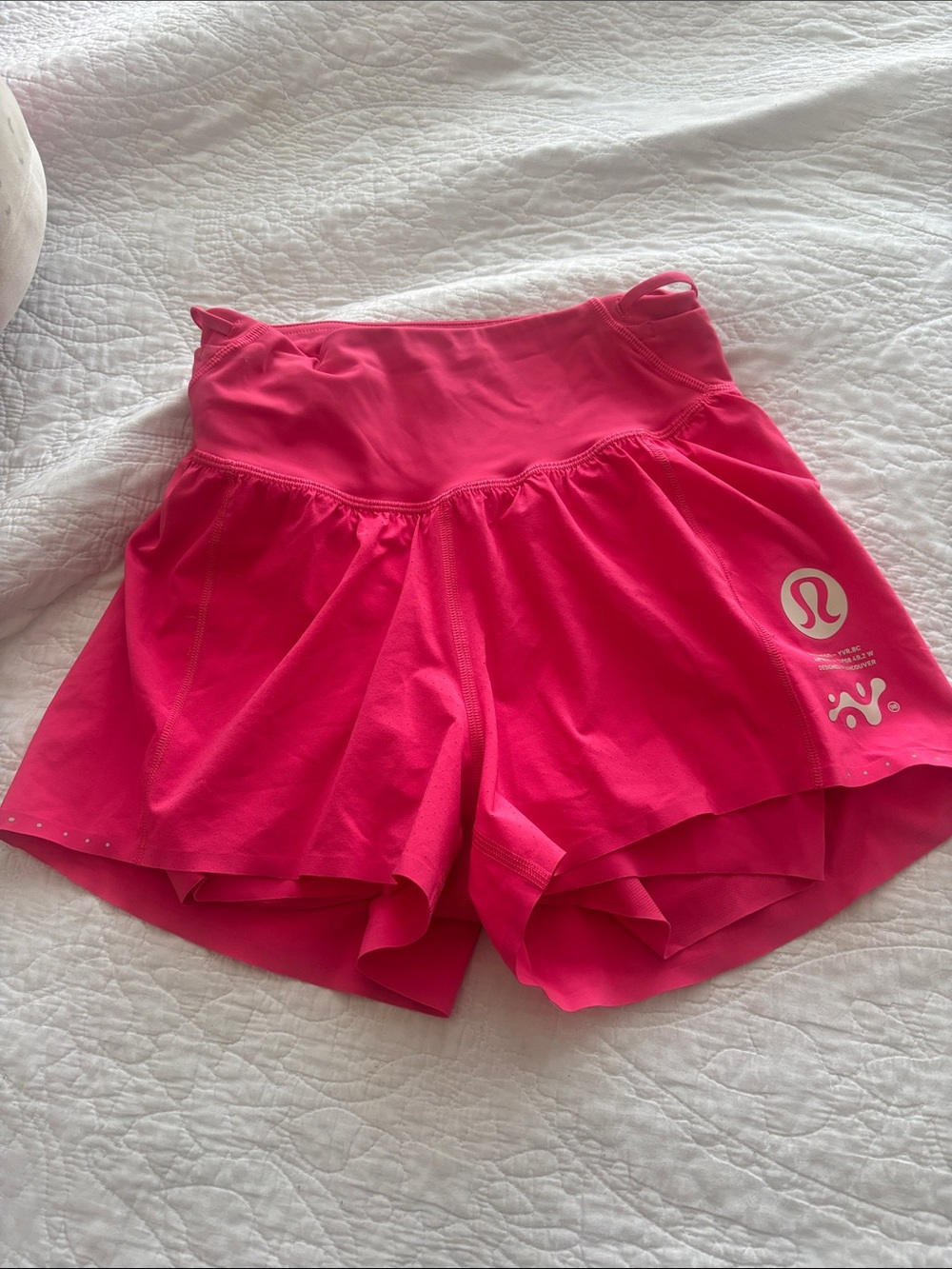 lululemon athletica Bright Pink Athletic Shorts with Built-in Liner